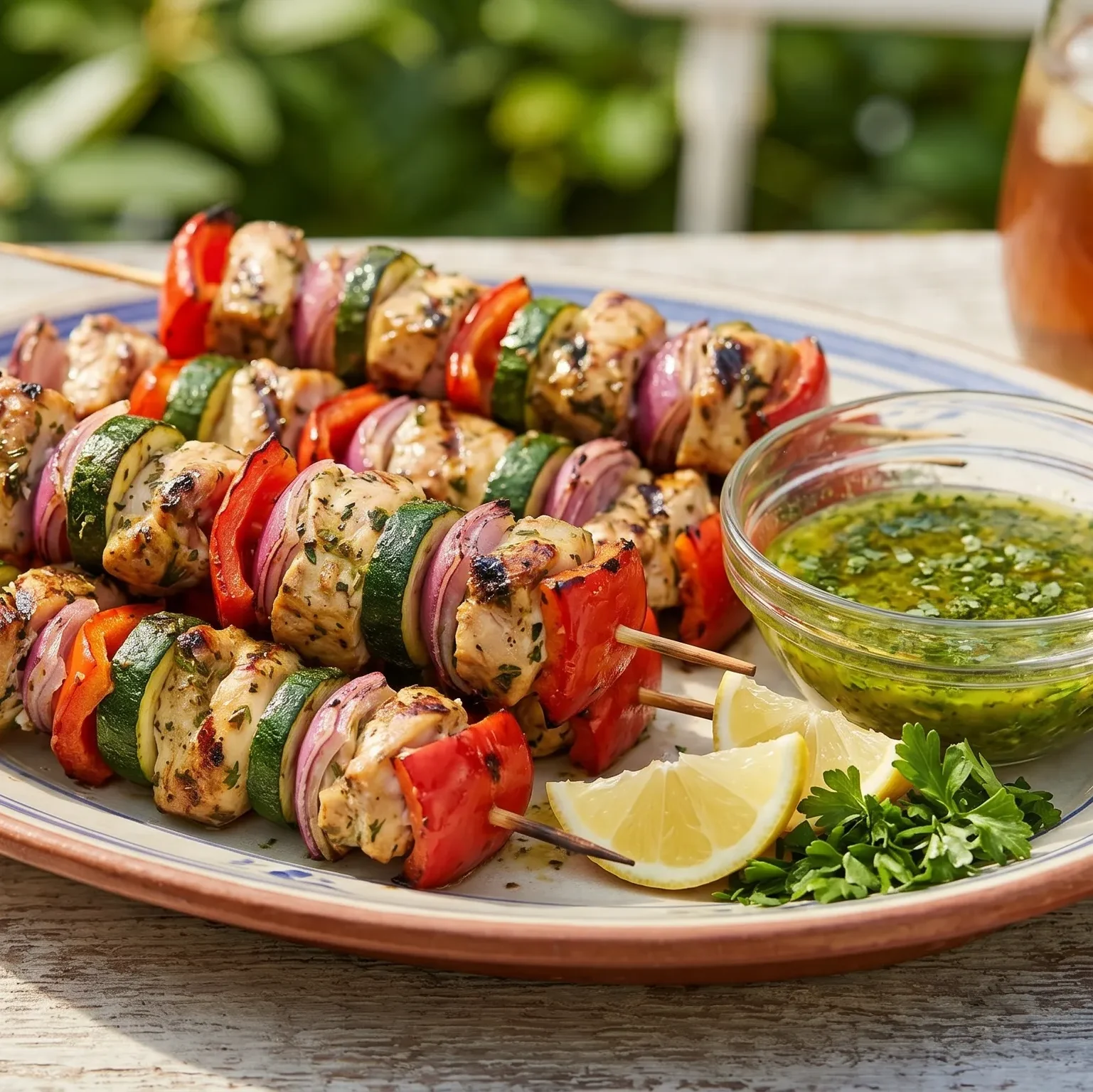 Grilled Lemon-Herb Chicken Kebabs